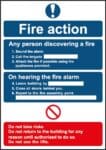 Fire Action Sign