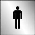 Metal Gent Symbol Sign