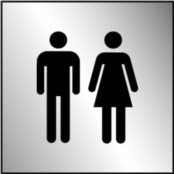 Metal Toilet Symbol