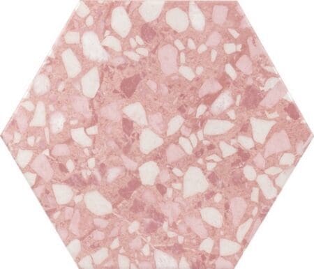 Terazzo Hexagon Rose Wall Tile 1m2