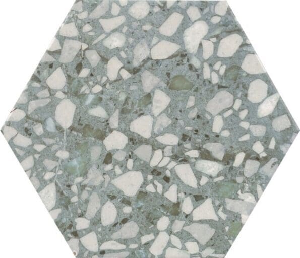 Terazzo Hexagon Sage Wall Tile 1m2