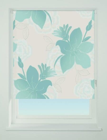 Pattern Blackout Roller Blind Teal