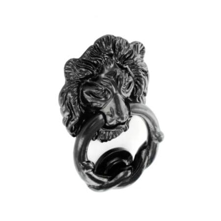 Black antique lion head knocker