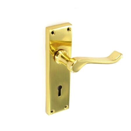 Scroll Brass Lock Handles (Pair)