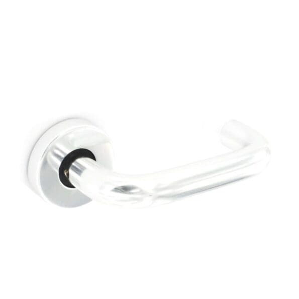 Aluminium Rose Latch Handles Polished (Pair)