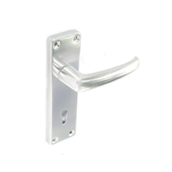 Aluminium Lock Handles Bright (Pair)