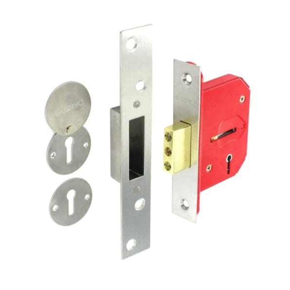 5 Lever Deadlock Brass Plated