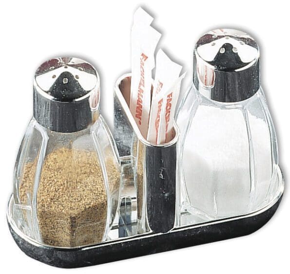 Salt & Pepper Set With Toothpick Holder