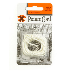 Picture Cord - White Nylon (Blister Pack)