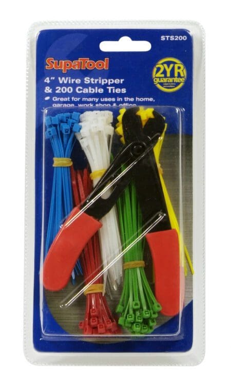 Wire Stripper & 200 Cable Ties