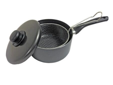 The Chef's Choice Polished Chip Pan & Lid