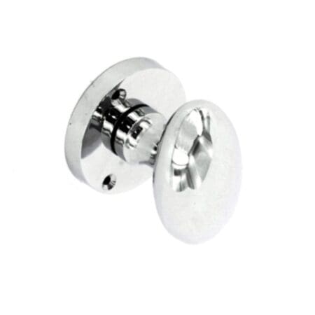 Chrome Oval Mortice Knobs (Pair)