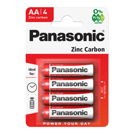 Zinc Carbon Batteries Pack 4
