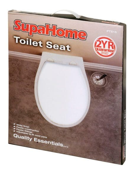 Plastic White Toilet Seat