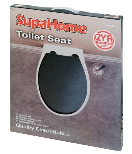 Plastic Black Toilet Seat