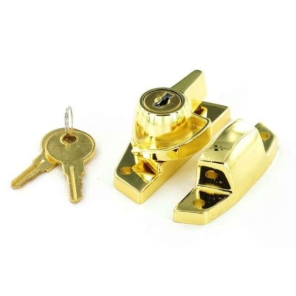 Locking Sash Fastener Brassed