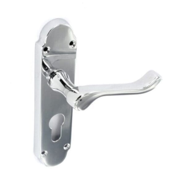 Brushed Nickel Scroll Privacy Handles (Pair)