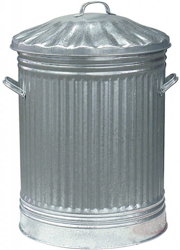 Galvanised Bin with Steel Lid