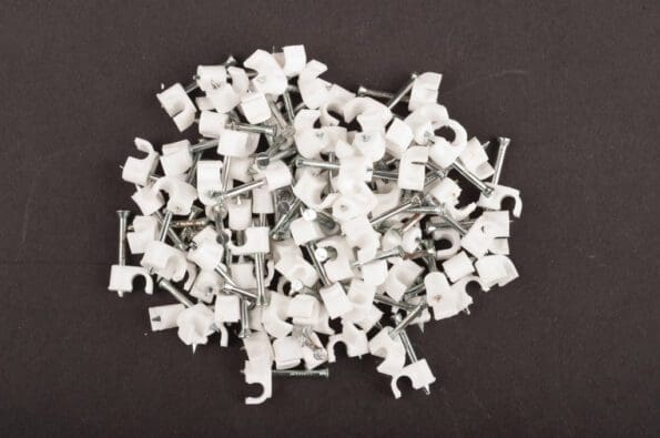 4mm White Round Cable Clips