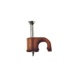 7mm Brown Round Cable Clips