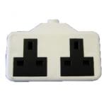 Rubber 2 Gang Extension Socket