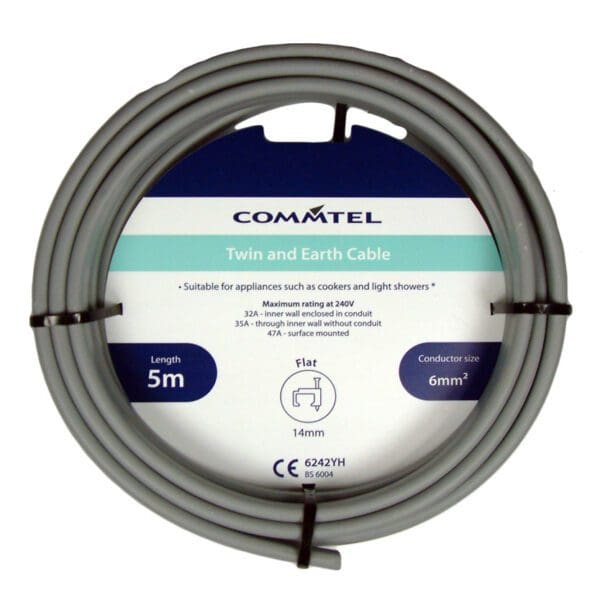 Twin and Earth Cable 5m 6mm