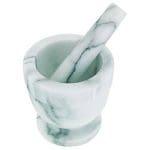 Polished White Marble Standard Mortar & Pestle