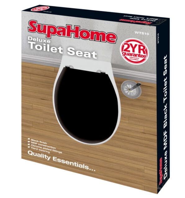 Deluxe Black Toilet Seat