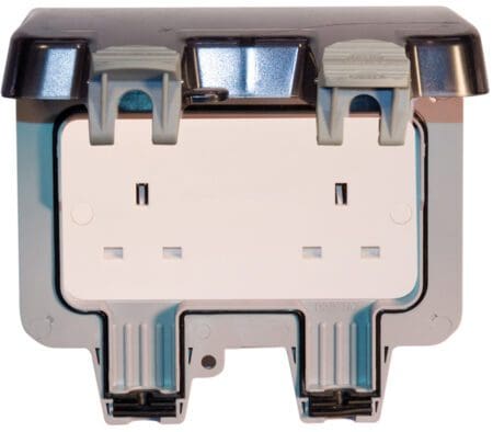 Weatherproof IP66 2 Gang 13A Unswitched Socket