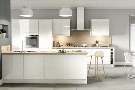 Capri White Kitchen 7 Piece Layout