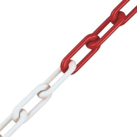 Short Link Plastic Chain Red/White